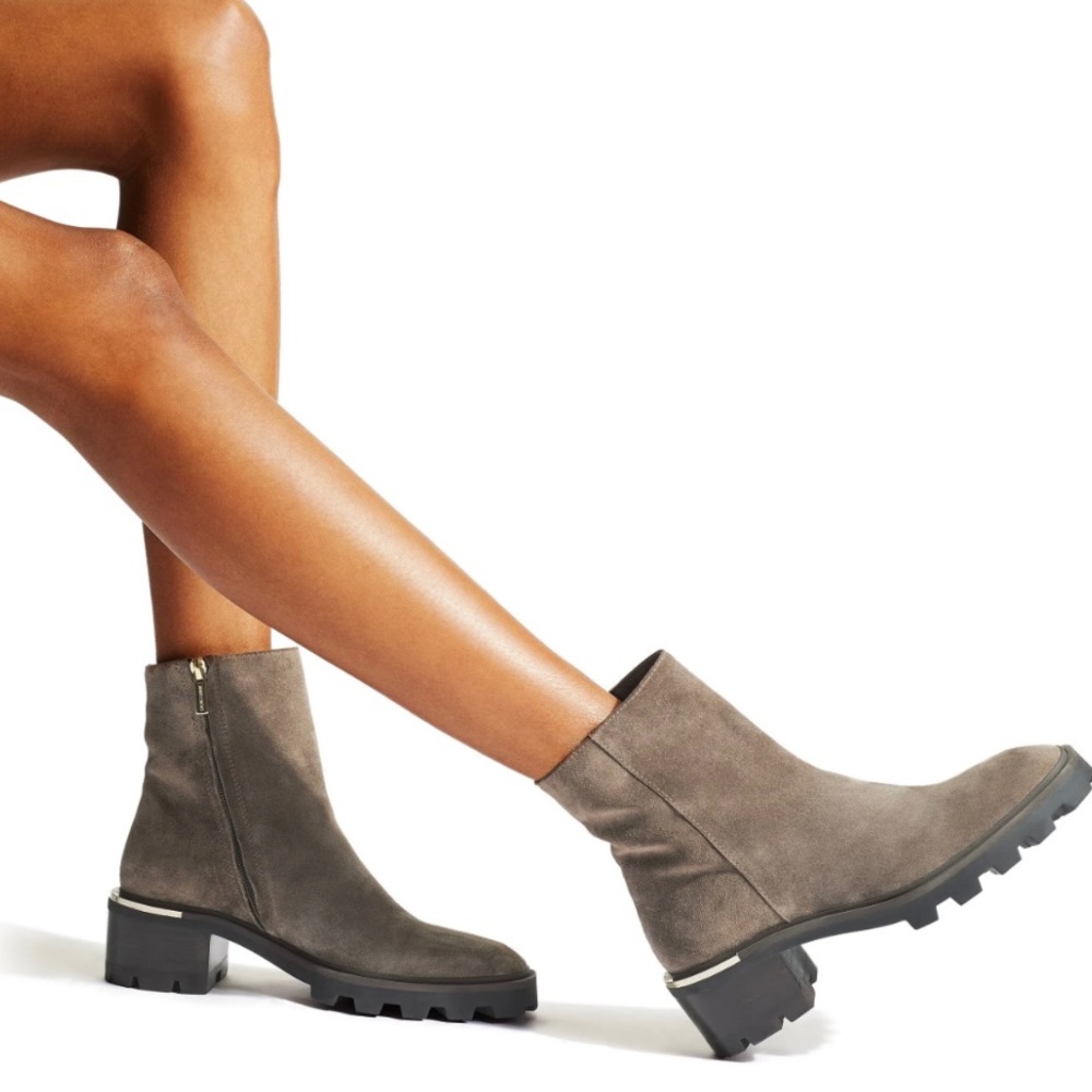 NWT Authentic Jimmy Choo Melodie Square Toe Suede Heeled Boots